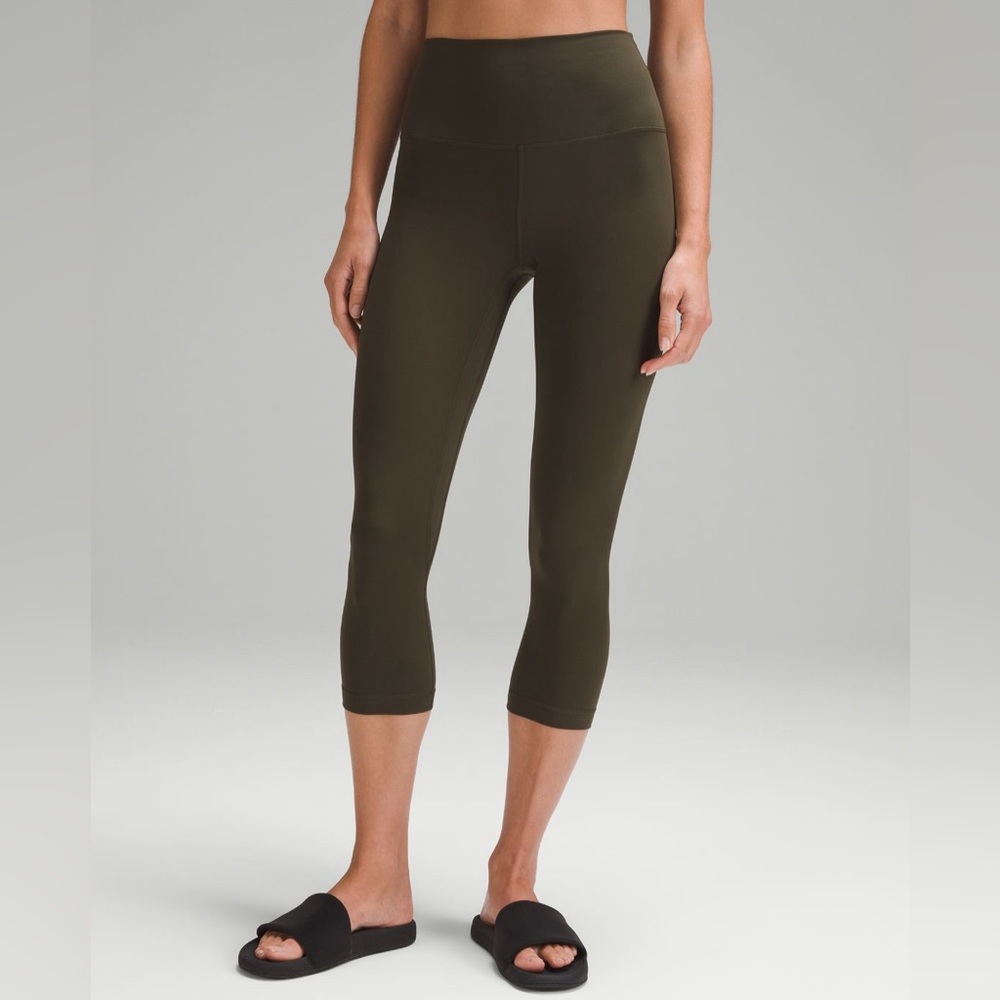 Lululemon Align High-Rise Crop 21” Dark Olive